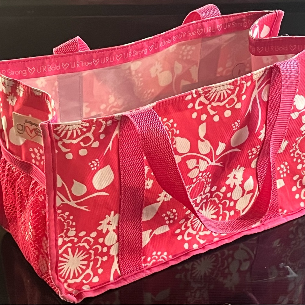 Thirty-One Keep It Caddy - URU Pink Floral Brushstrokes